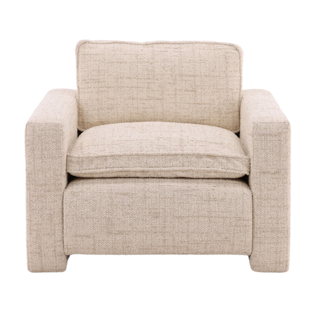 Jaxon Fog Tweed Lounge Chair, front view