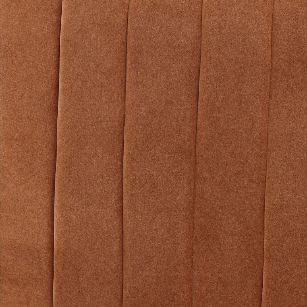 Bexley Velvet Lounge Chair, Ginger, detail 1 view