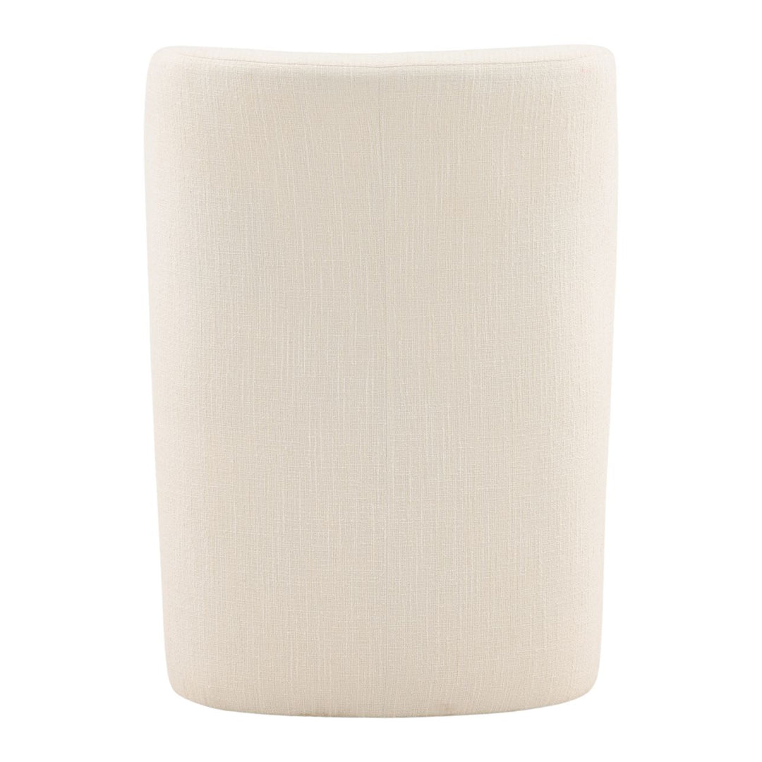 Saira Upholstered Dining Chair, Field Cream Tweed, back view