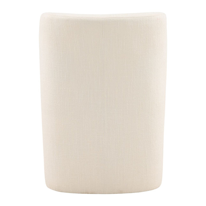 Saira Upholstered Dining Chair, Field Cream Tweed, back view
