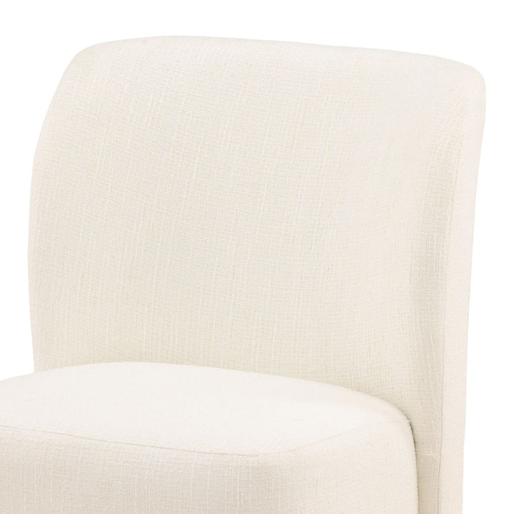 Saira Upholstered Dining Chair, Field Cream Tweed, detail 2 view