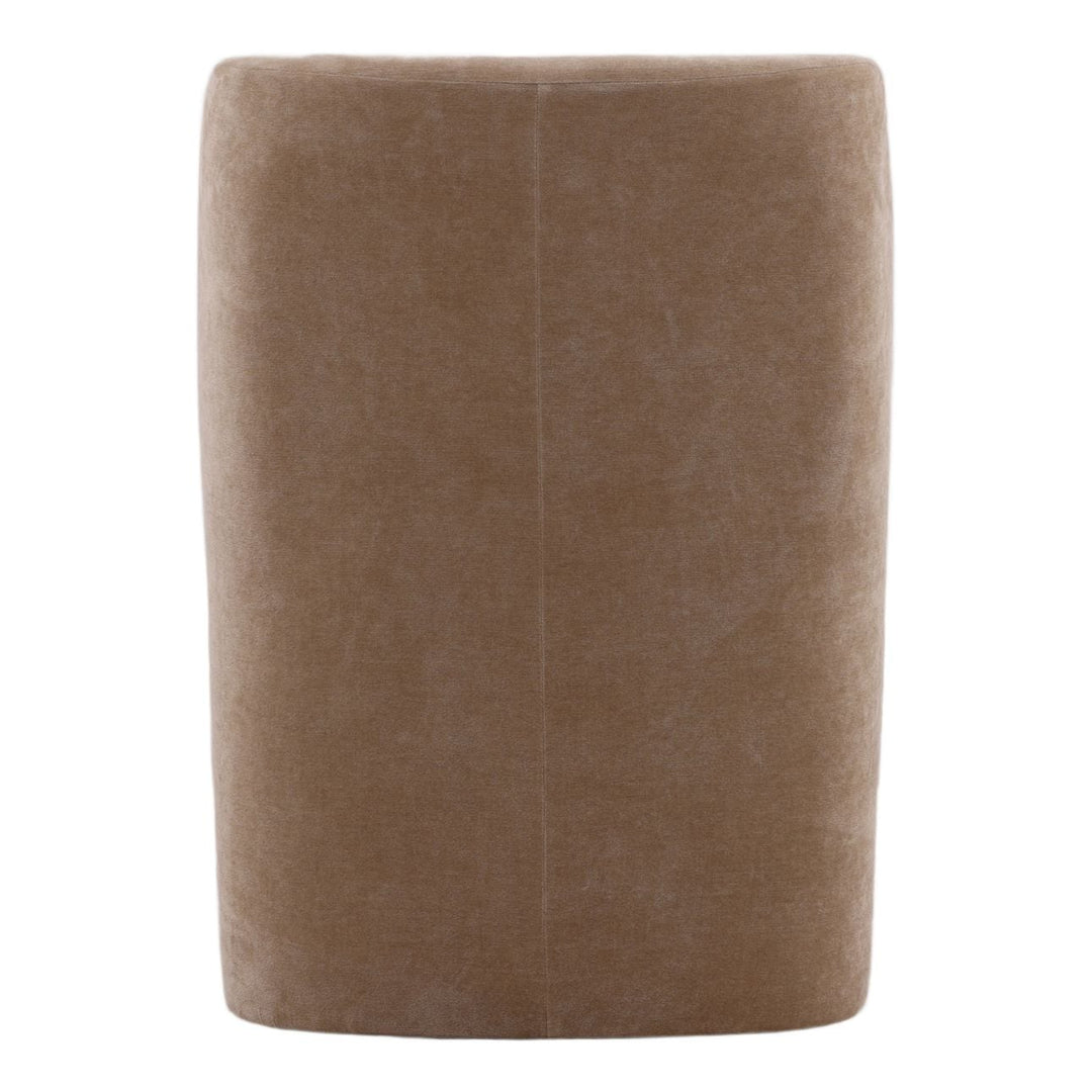 Saira Upholstered Dining Chair, Sand Velvet, back view