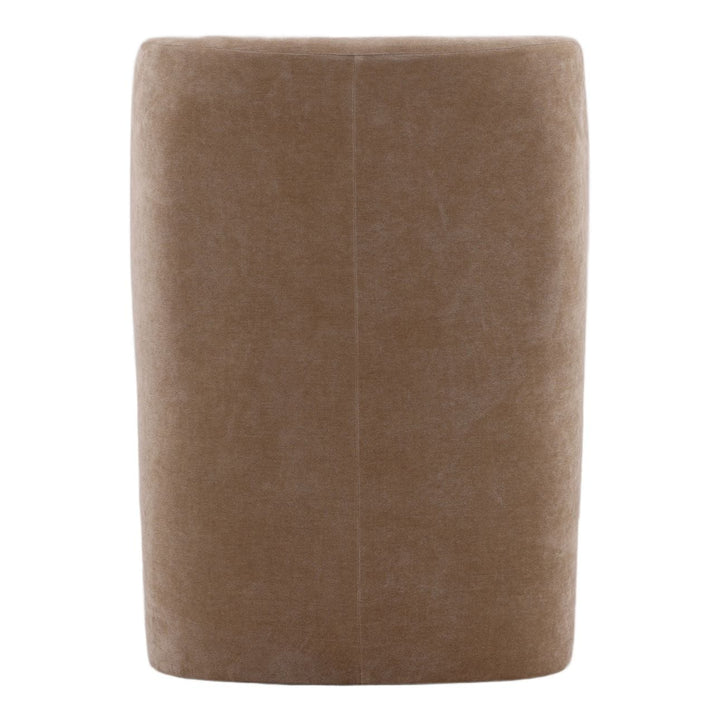 Saira Upholstered Dining Chair, Sand Velvet, back view