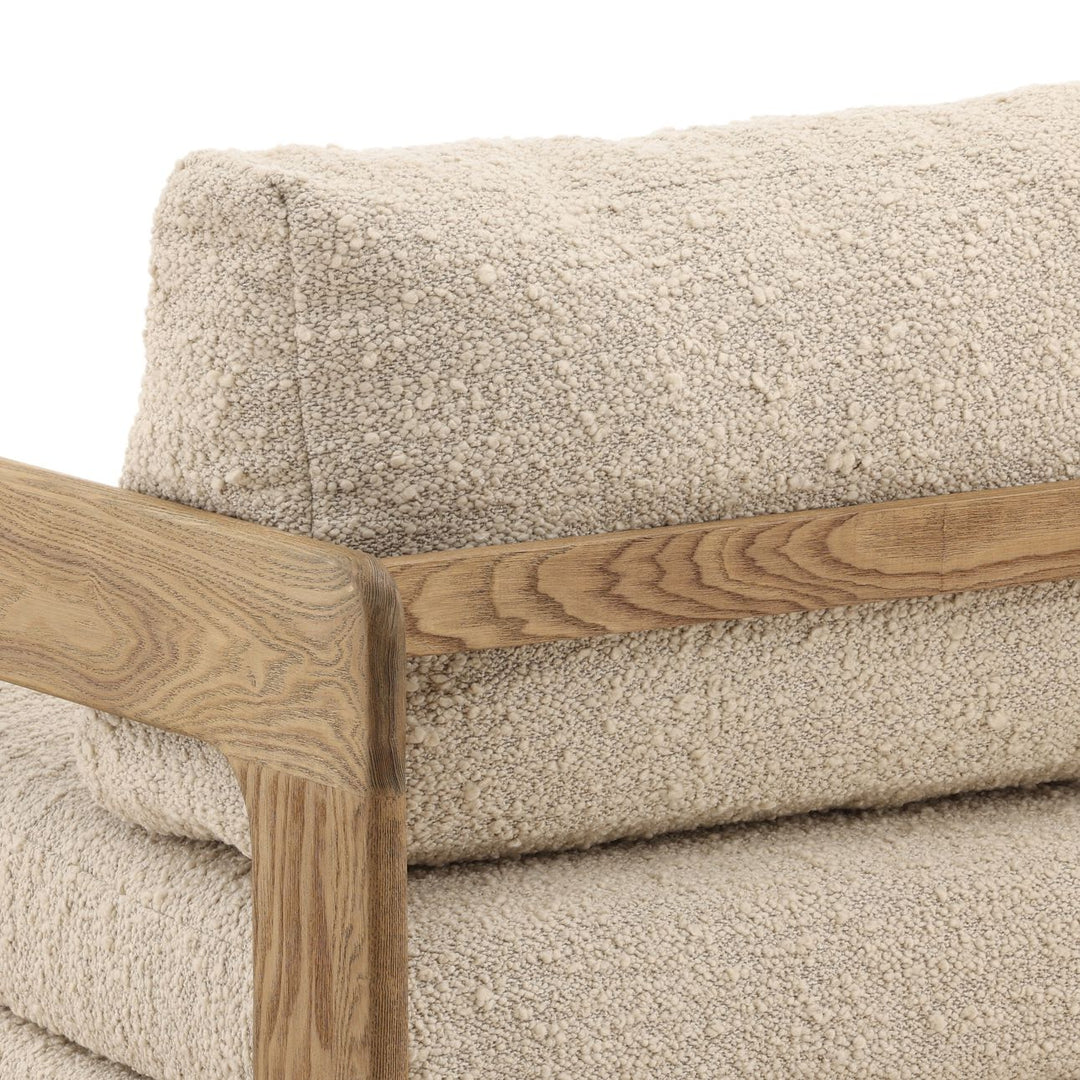 Malina Upholstered Ash Lounge Chair, Birch, detail 1 view