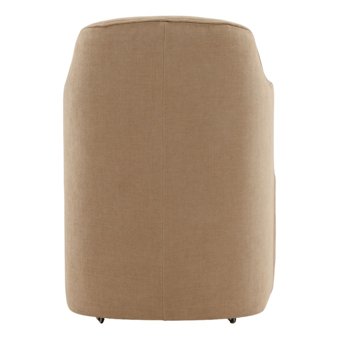 London Performance Fabric Dining Chair, Camel Velvet, back view