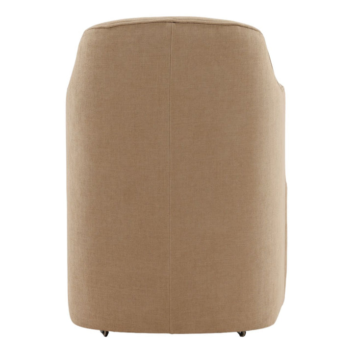 London Performance Fabric Dining Chair, Camel Velvet, back view