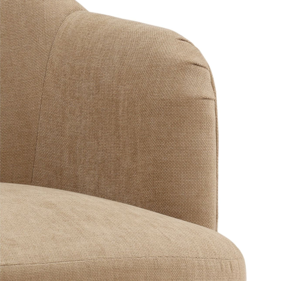London Performance Fabric Dining Chair, Camel Velvet, detail 2 view