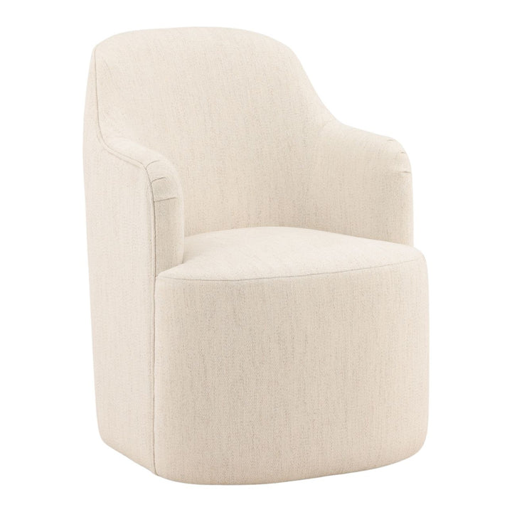 London Performance Fabric Dining Chair, Avalon Cream, three-quarter studio view