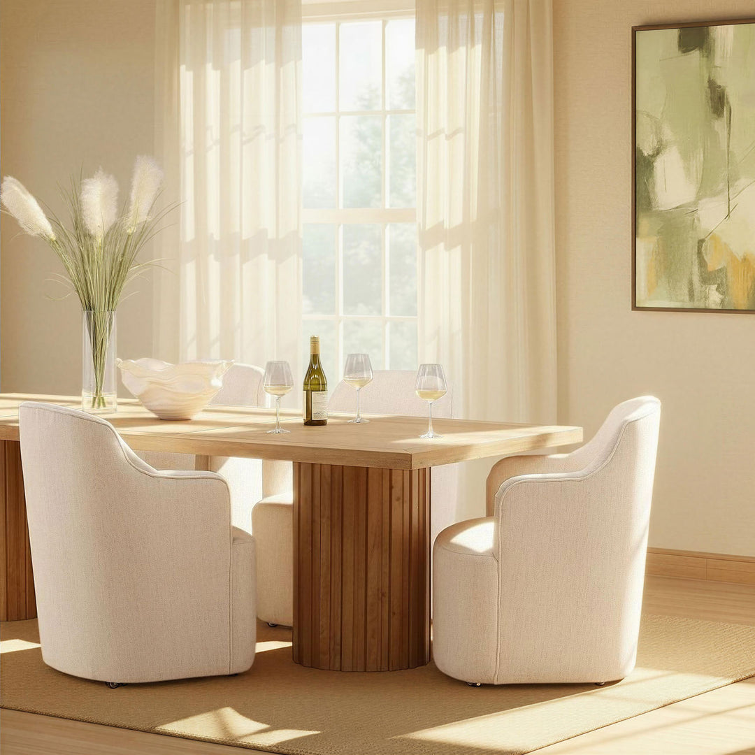 London Performance Fabric Dining Chair, Avalon Cream, alternate lifestyle view 1