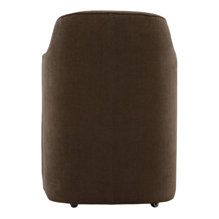 London Performance Fabric Dining Chair, Green Velvet, back view