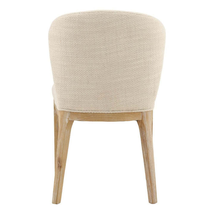 Kailin Upholstered Ash Dining Chair, Oatmeal Blend, back view