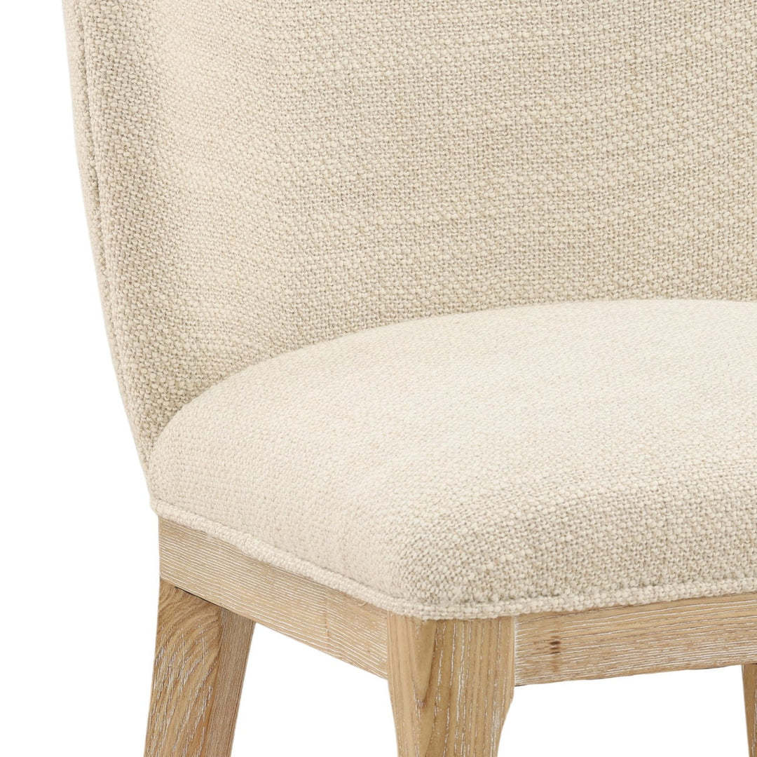 Kailin Upholstered Ash Dining Chair, Oatmeal Blend, detail 3 view