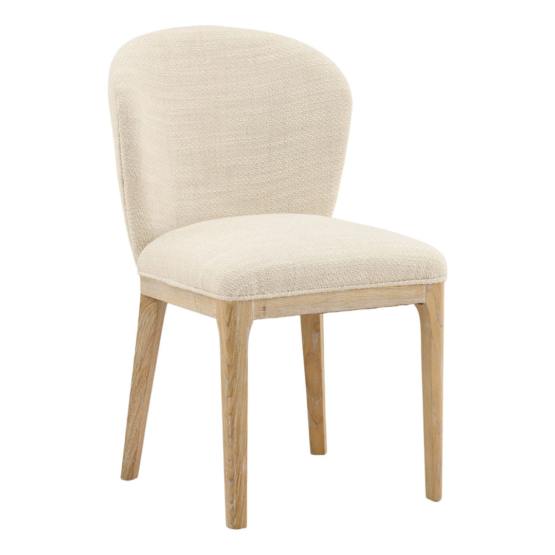 Kailin Upholstered Ash Dining Chair, Oatmeal Blend, three-quarter studio view