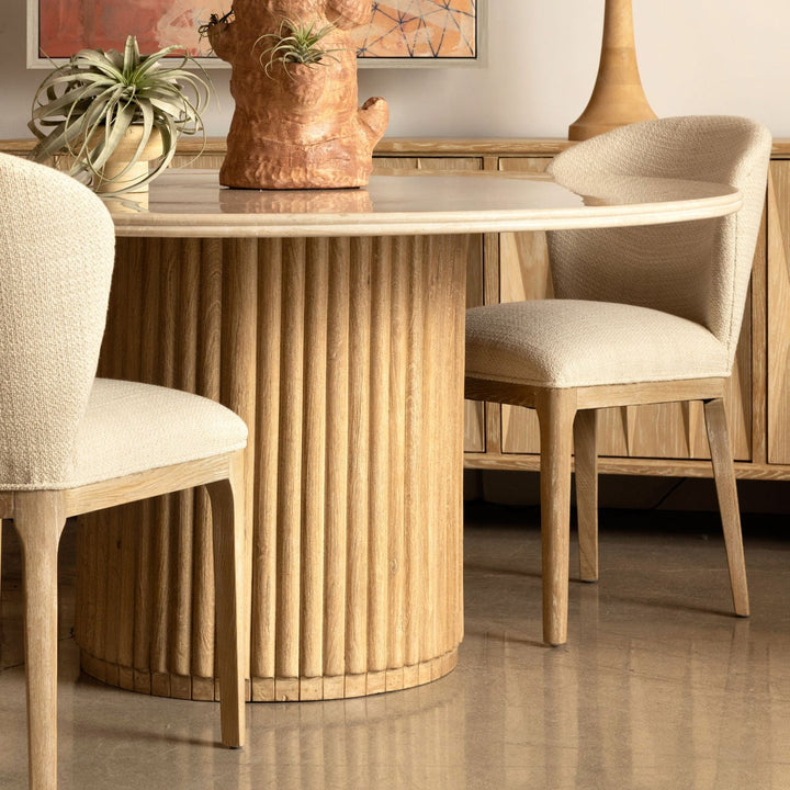 Kailin Upholstered Ash Dining Chair, Oatmeal Blend, lifestyle view