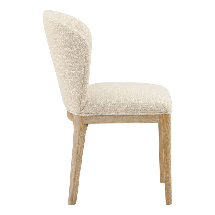 Kailin Upholstered Ash Dining Chair, Oatmeal Blend, profile view