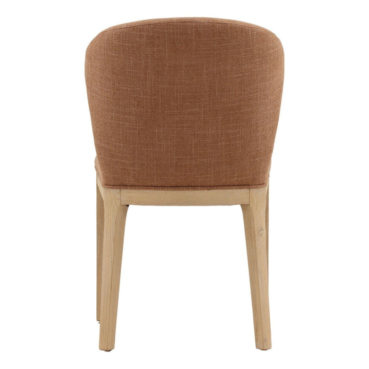 Kailin Upholstered Ash Dining Chair, Rose Tweed, back view
