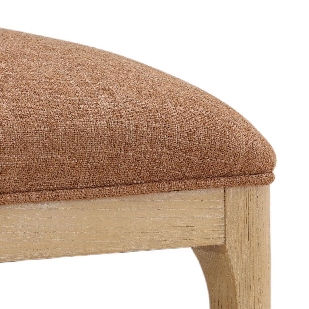 Kailin Upholstered Ash Dining Chair, Rose Tweed, detail 2 view
