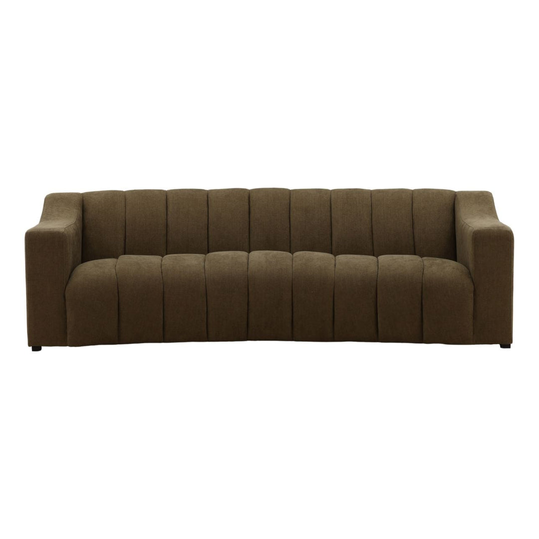 Mitren Upholstered Sofa, Green, front view