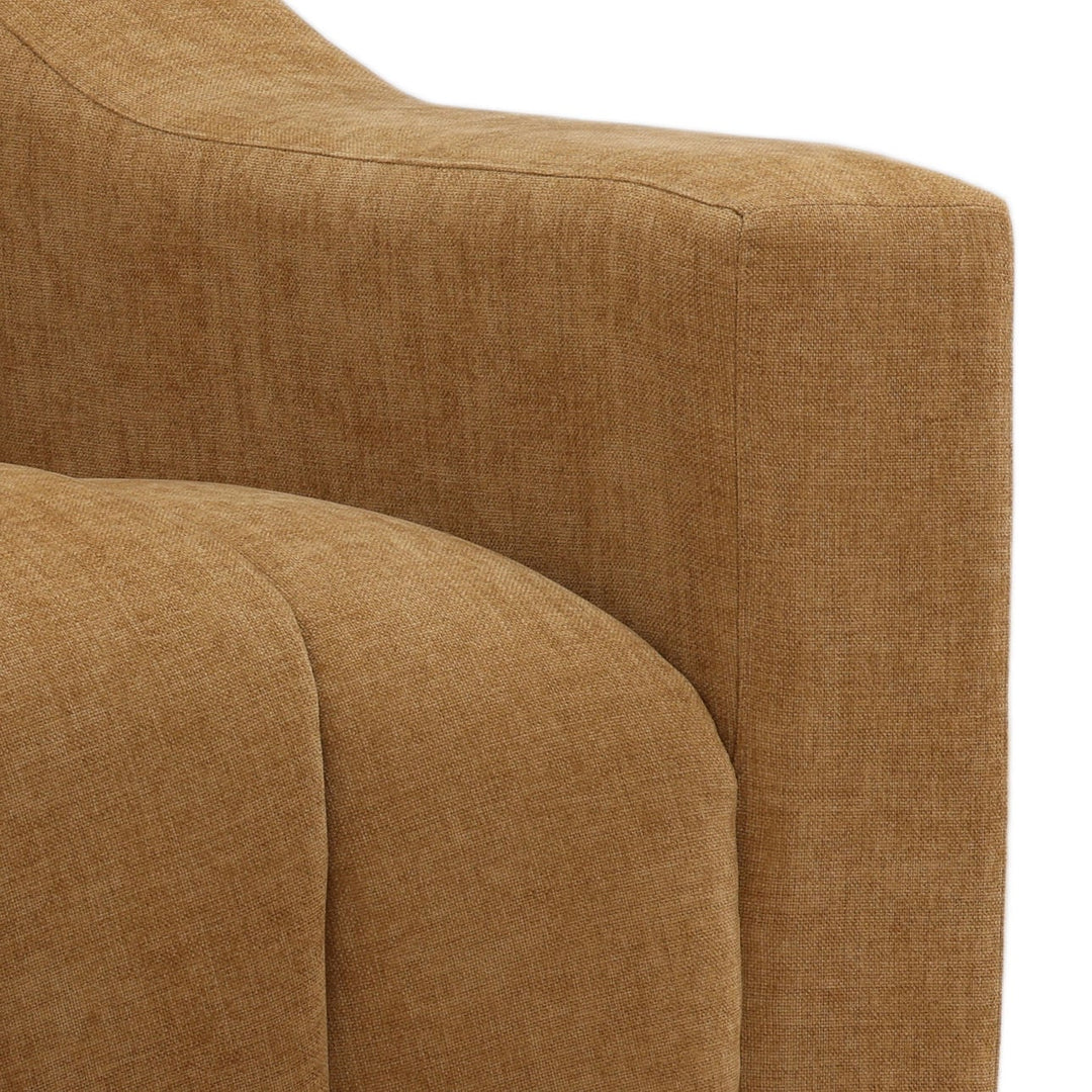 Mitren Upholstered Sofa, Ochre, detail 2 view