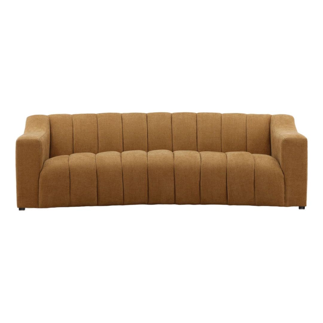 Mitren Upholstered Sofa, Ochre, front view