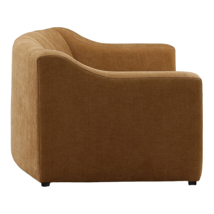 Mitren Upholstered Sofa, Ochre, profile view