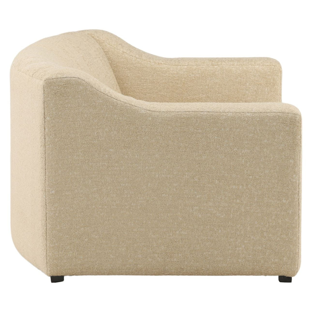 Mitren Upholstered Sofa, Sand, profile view