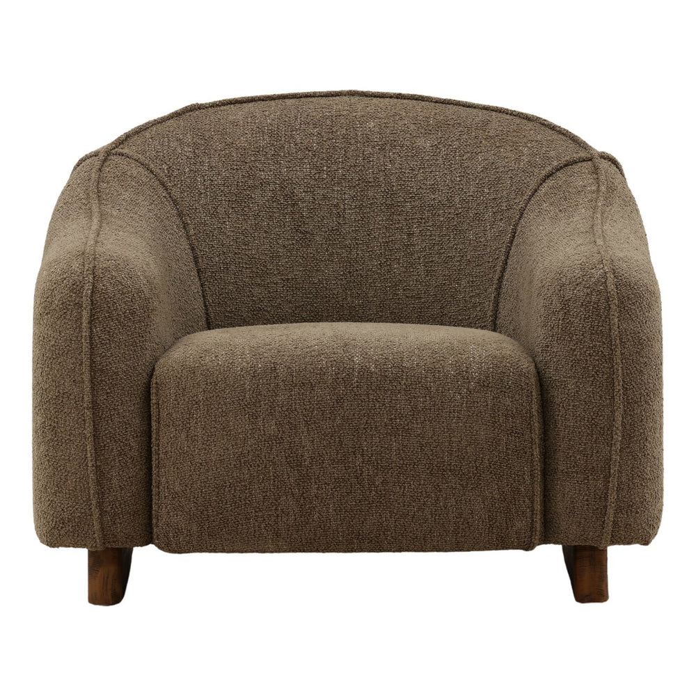 Quinnell Green Chenille Lounge Chair, front view