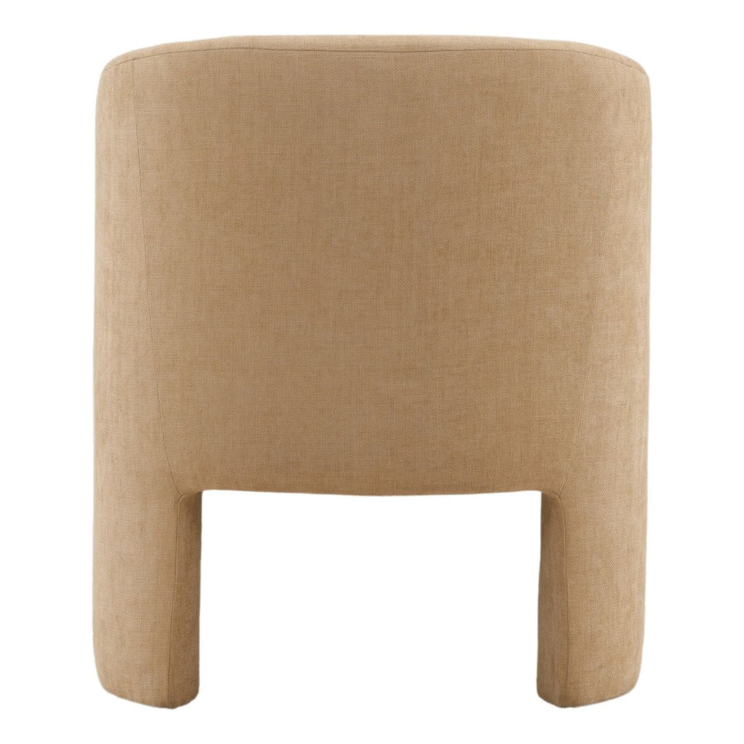 Georgie Upholstered Dining Chair, Camel Velvet, back view