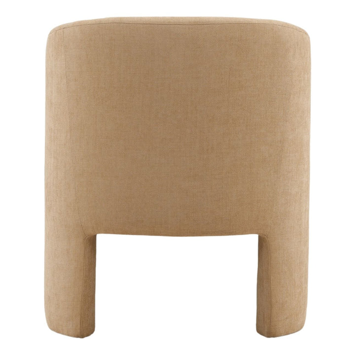 Georgie Upholstered Dining Chair, Camel Velvet, back view