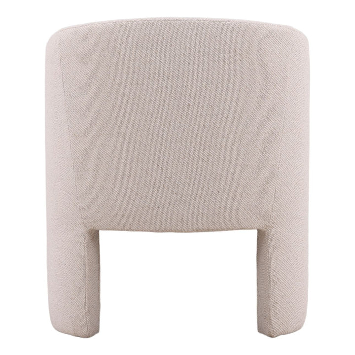 Georgie Upholstered Dining Chair, Cream Linen Blend, back view