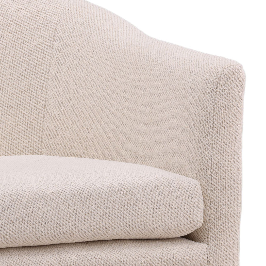 Georgie Upholstered Dining Chair, Cream Linen Blend, detail 2 view