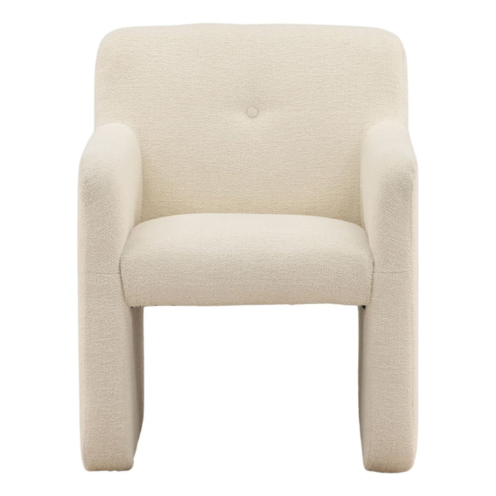 Pippa Cream Performance Dining Chair, front view