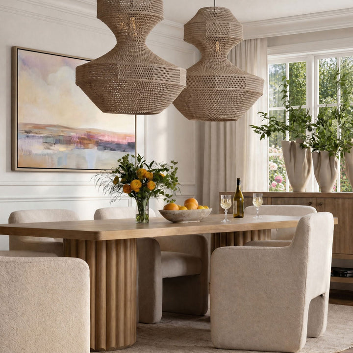 Pippa Cream Performance Dining Chair, lifestyle view