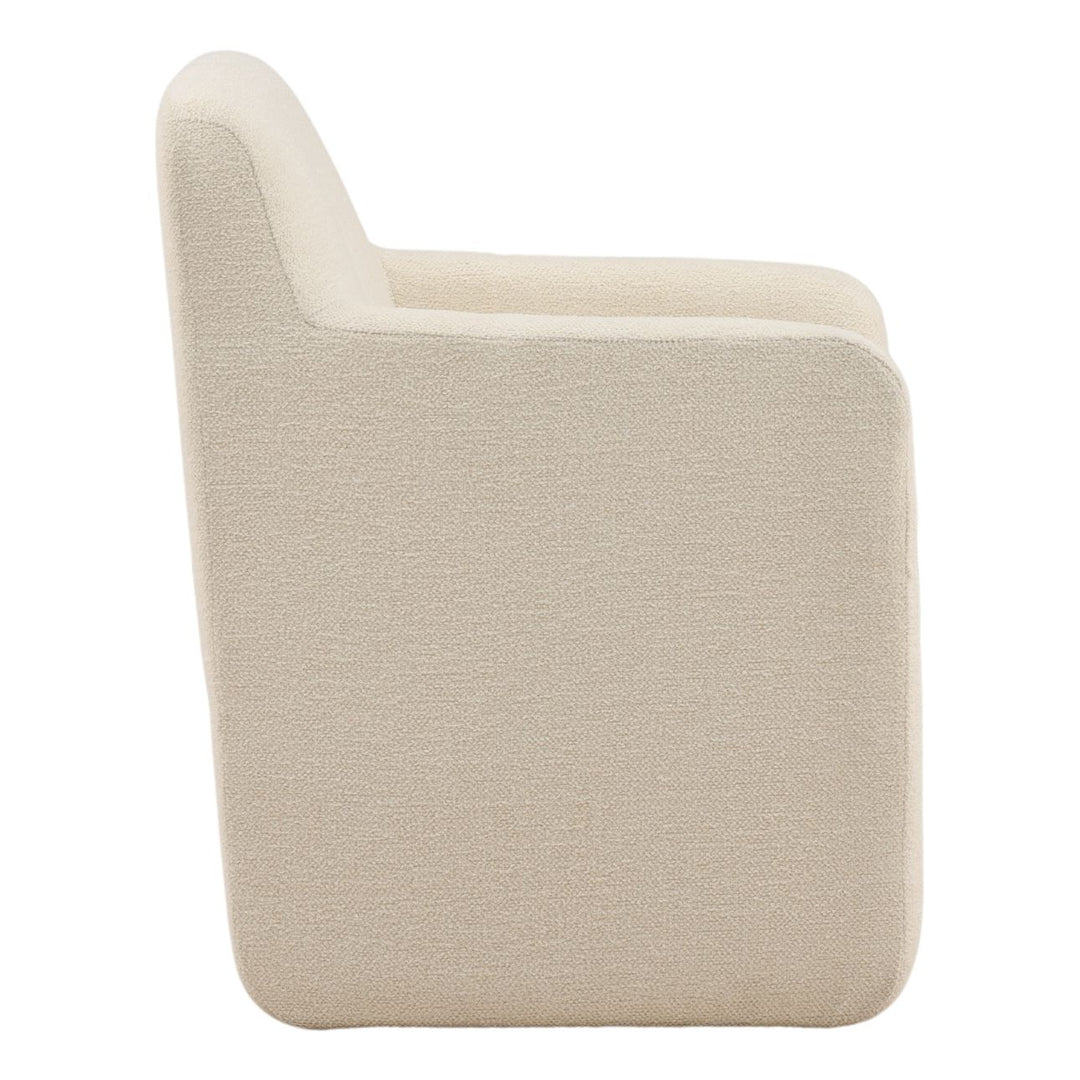 Pippa Cream Performance Dining Chair, profile view