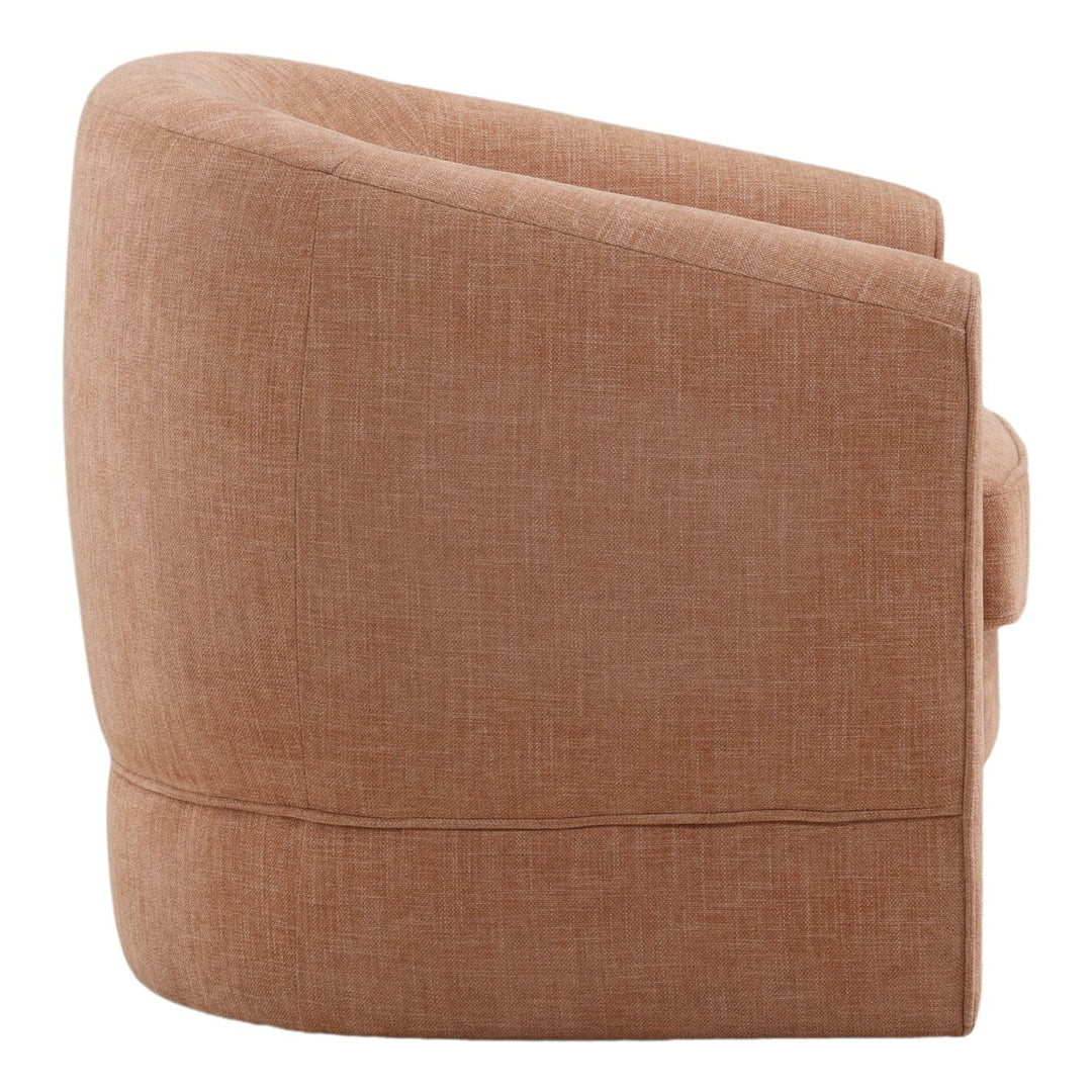 Ardelle Rose Woven Lounge Chair, profile view