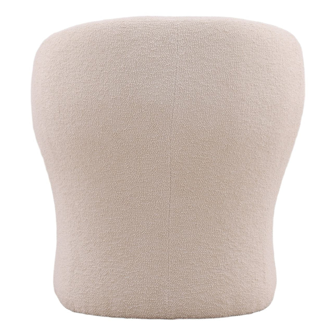 Alina Chenille Dining Chair, Cream, back view