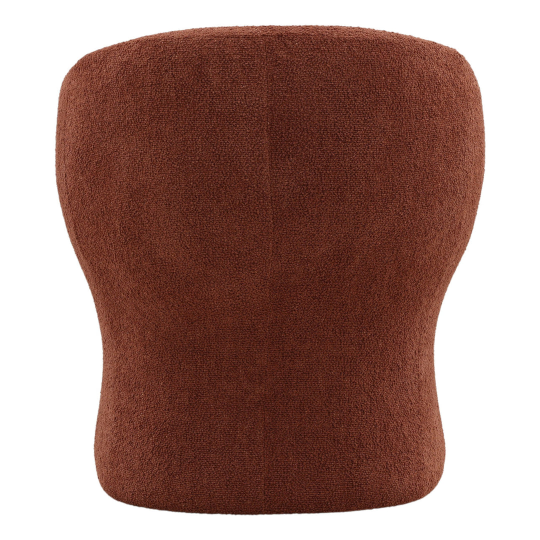 Alina Chenille Dining Chair, Colorado Rust, back view