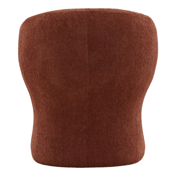 Alina Chenille Dining Chair, Colorado Rust, back view