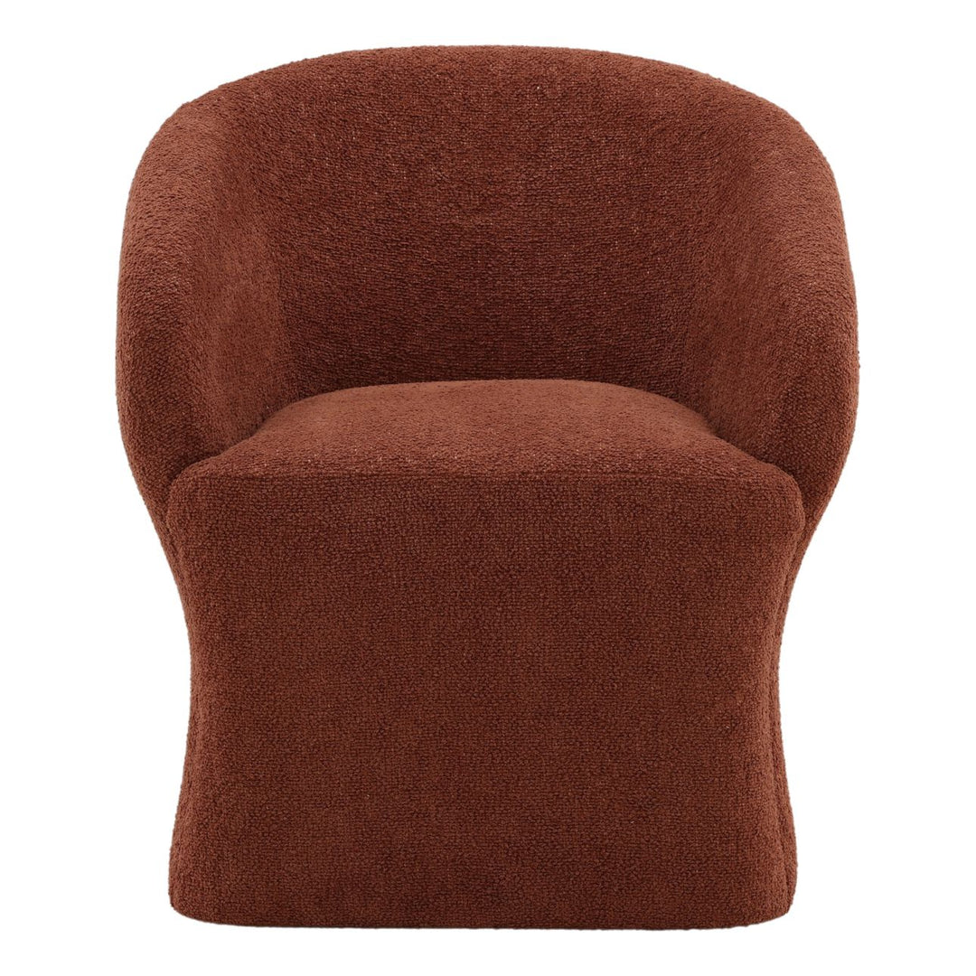 Alina Chenille Dining Chair, Colorado Rust, front view
