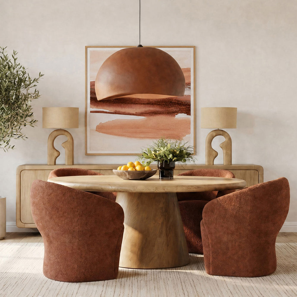 Alina Chenille Dining Chair, Colorado Rust, lifestyle view