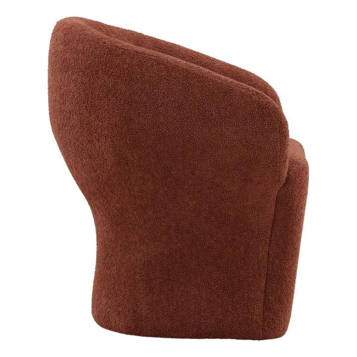 Alina Chenille Dining Chair, Colorado Rust, profile view