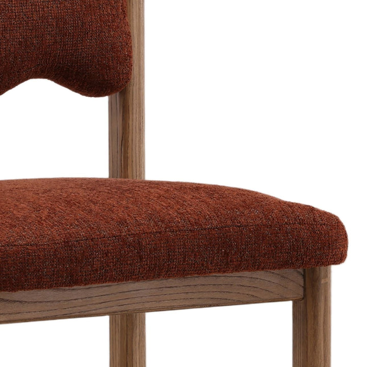 Jada Burgundy Chenille Dining Chairs, Set of 2, detail 2 view
