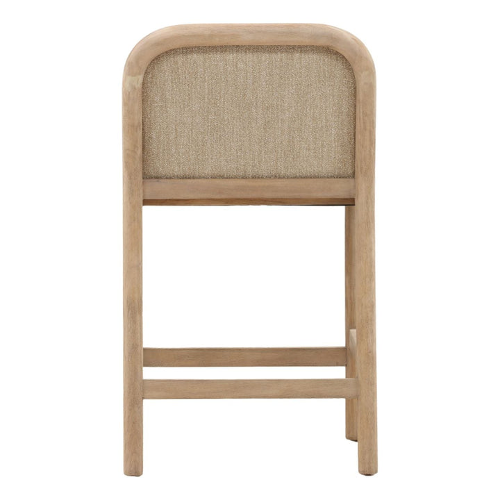 Coralen Sand Boucle Ash Counter Stool, back view