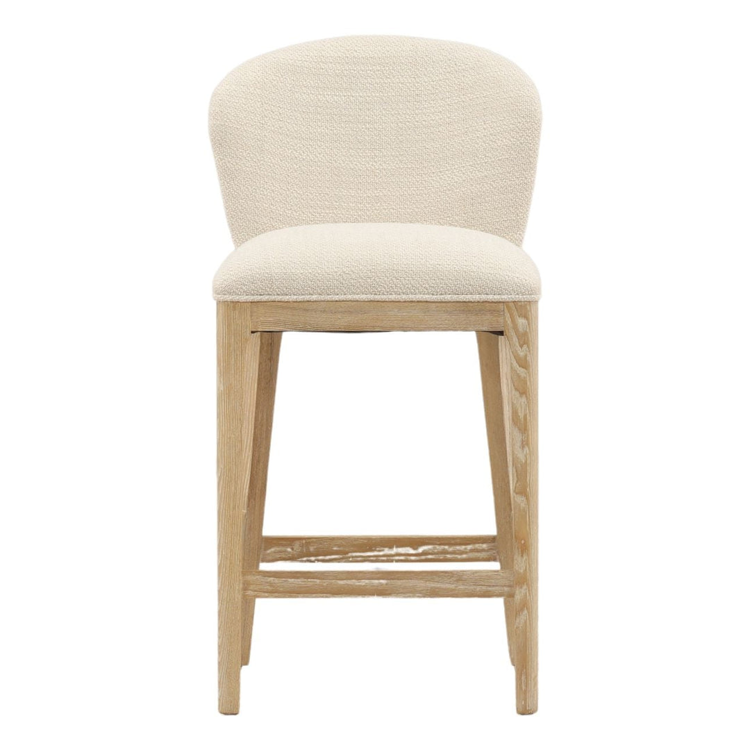 Kaelren Oatmeal Ash Counter Stool, front view