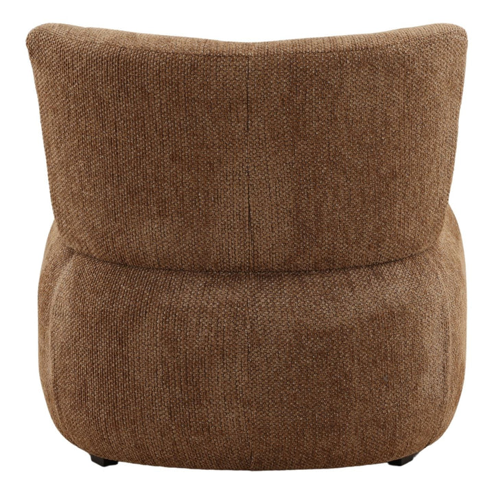 Bridell Textured Upholstery Lounge Chair, Brown, back view