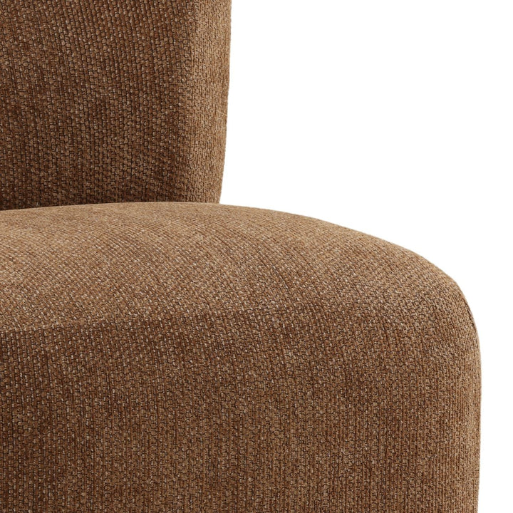 Bridell Textured Upholstery Lounge Chair, Brown, detail 2 view