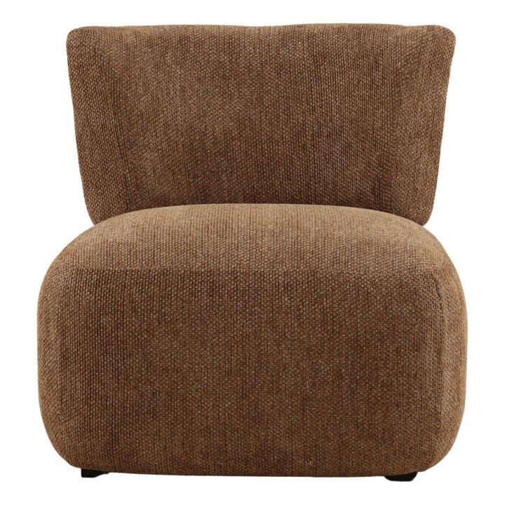 Bridell Textured Upholstery Lounge Chair, Brown, front view