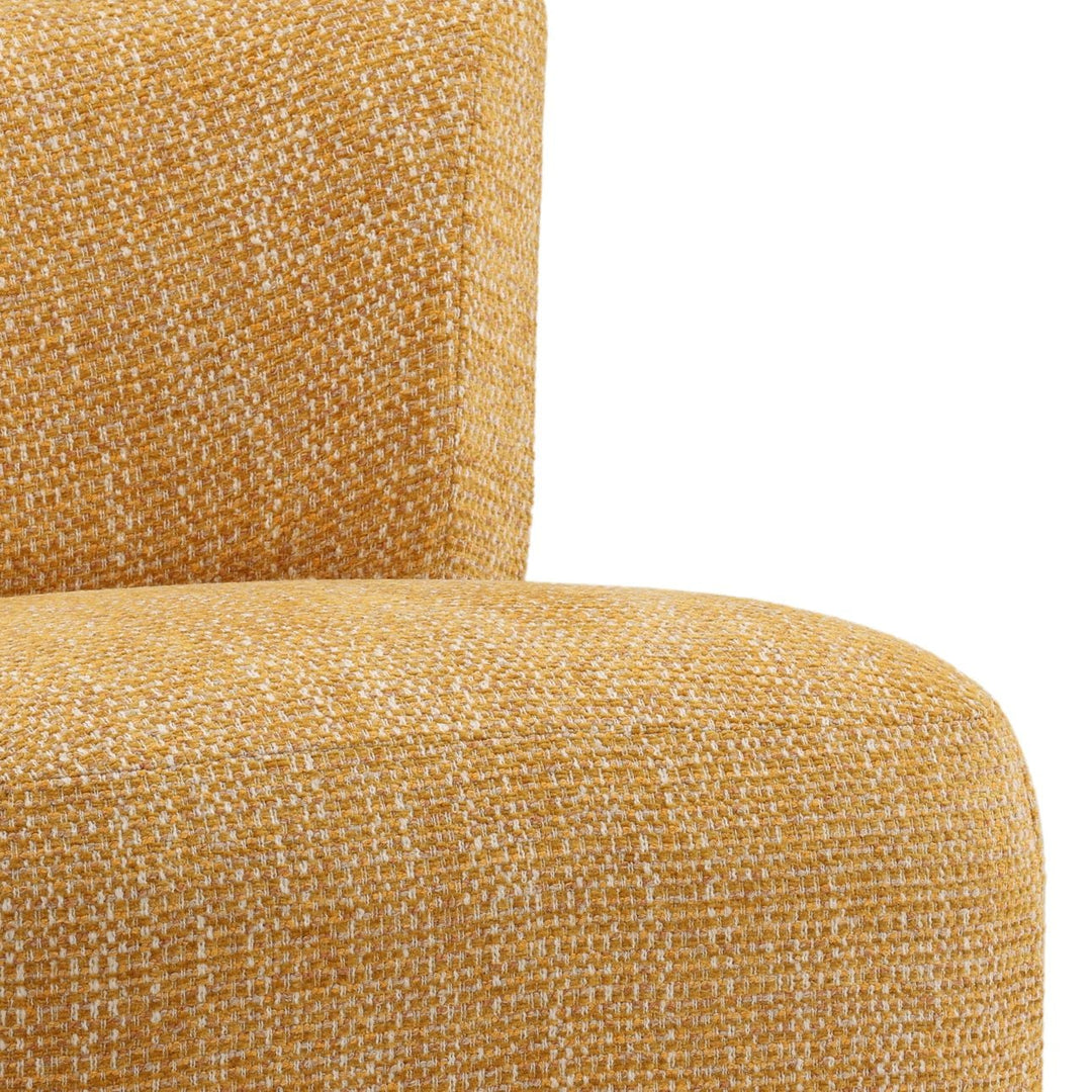 Bridell Textured Upholstery Lounge Chair, Ochre, detail 2 view