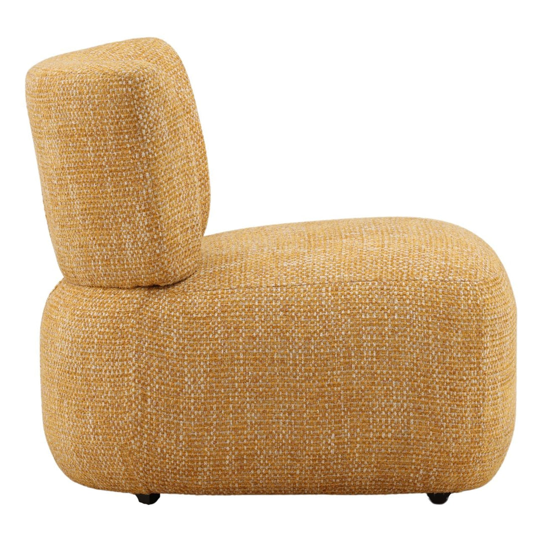 Bridell Textured Upholstery Lounge Chair, Ochre, profile view