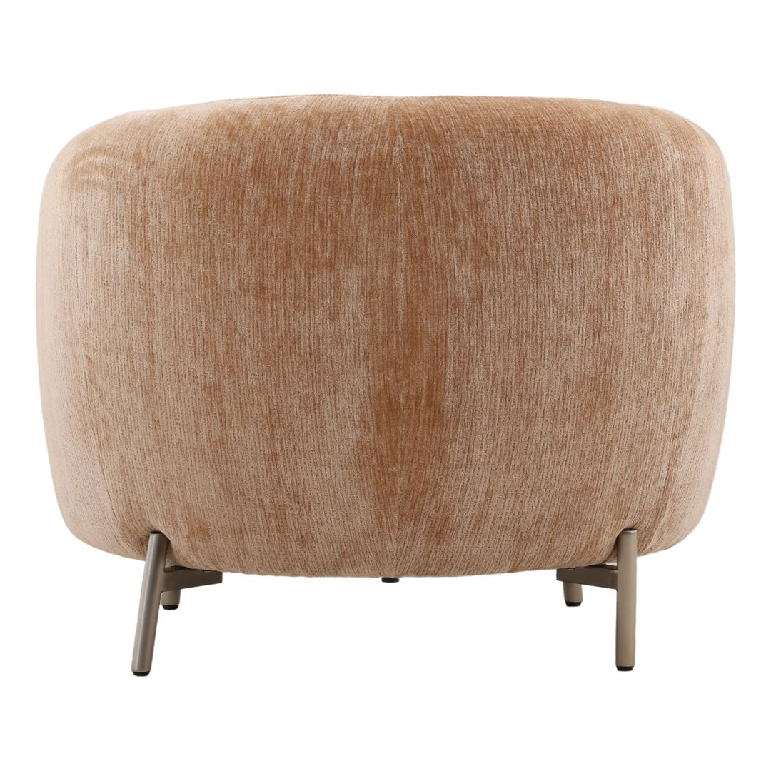 Hollis Rose Chenille Lounge Chair, back view